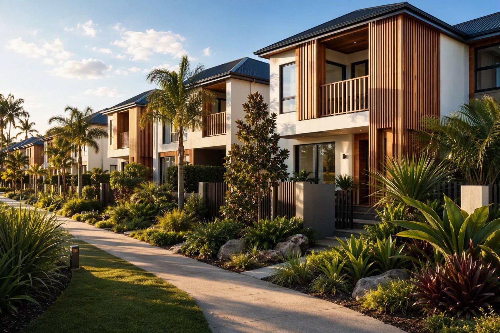 Modern sustainable townhouses in South East Queensland